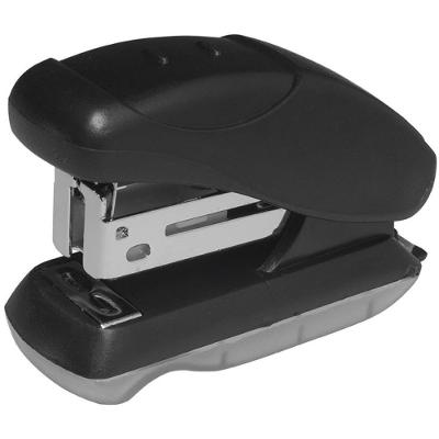 Grampeador Mini BRW Plástico 26-6 Até 12 Folhas Preto