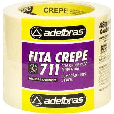 Fita Crepe 711 Pintura Imobiliária 48mmx40m Não Deixa Resíduos