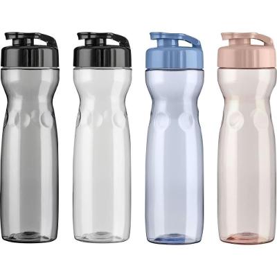 Garrafa Veneza 600ML Tampa Flip Vedação Total Plástico PET Cores Sortidas Tiba