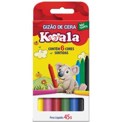 Giz de Cera Delta Gizão 06 Cores Koala 12 Caixas