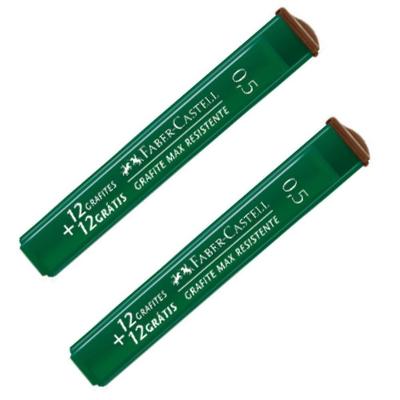 Grafite para Lapiseira Faber-Castell Polymer B 0.5MM 12 Tubos