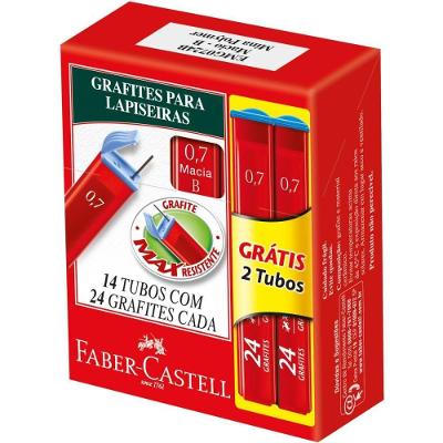 Grafite Faber-Castell Polymer B 0.7MM 14 Tubos com 24 Unidades