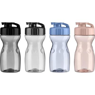 Garrafa Plástica Veneza 350ML Tampa Flip PET Azul Rosa Fumê e Transparente Tiba