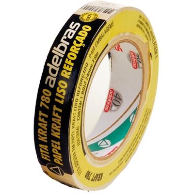 Fita para Empacotamento Kraft 780 24mmx50m Impermeável Marrom Adelbras