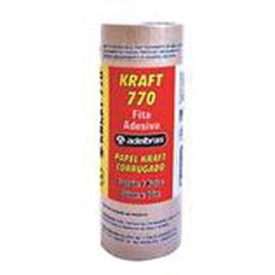 Fita para Empacotamento Kraft 770 Papel Crepe 36MMx10M Marrom Adelbras