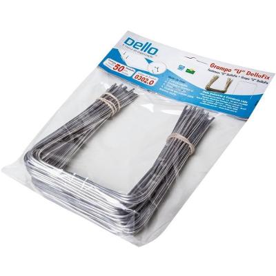 Grampo Trilho Dello Metal U Alumínio 120x80mm 50 Unidades Prata