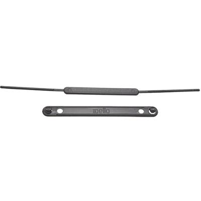 Grampo Trilho Plastico Dello Dellofix 195x7x85mm 50 Unidades Preto