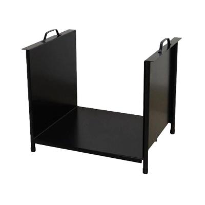 Suporte Porta Lenha I021e4om Aço Carbono Pintura Especial Preto Ouro Minas