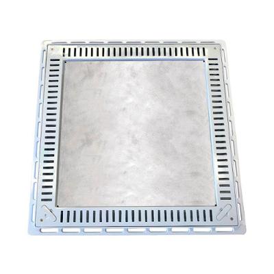 Tampa Casa de Máquina para Piscina B2 Rebaixada com Grelha 80x80cm Branco