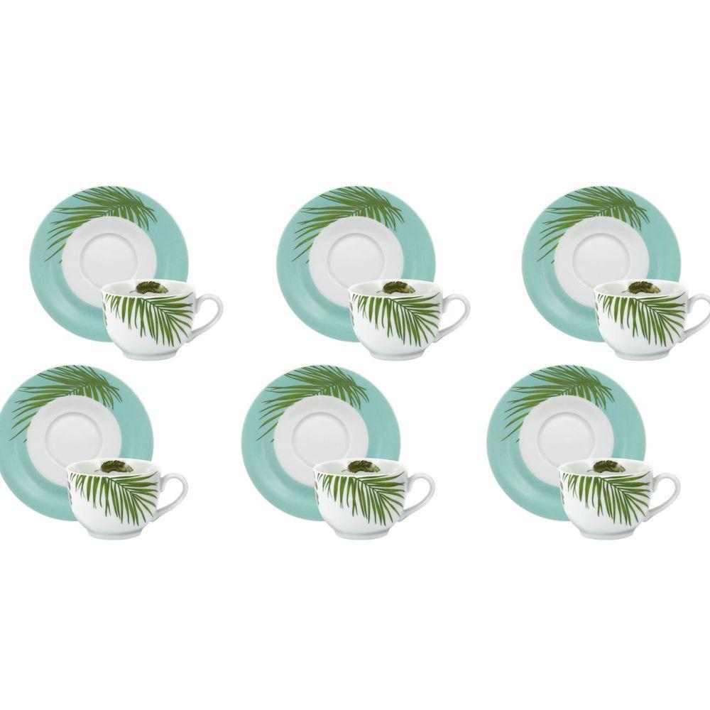 Conjunto De Xícara De Chá Com Pires 06 Peças Patrícia - 3