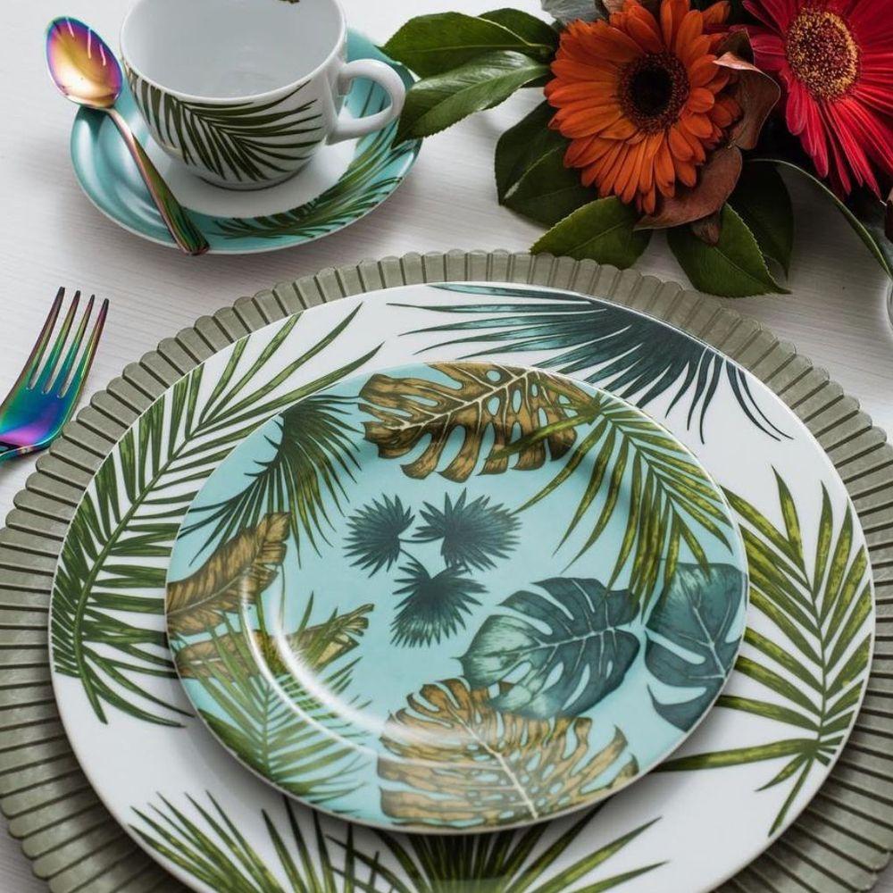 Conjunto De Xícara De Chá Com Pires 06 Peças Patrícia - 6