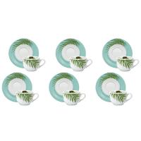 Conjunto De Xícara De Chá Com Pires 06 Peças Patrícia - 1