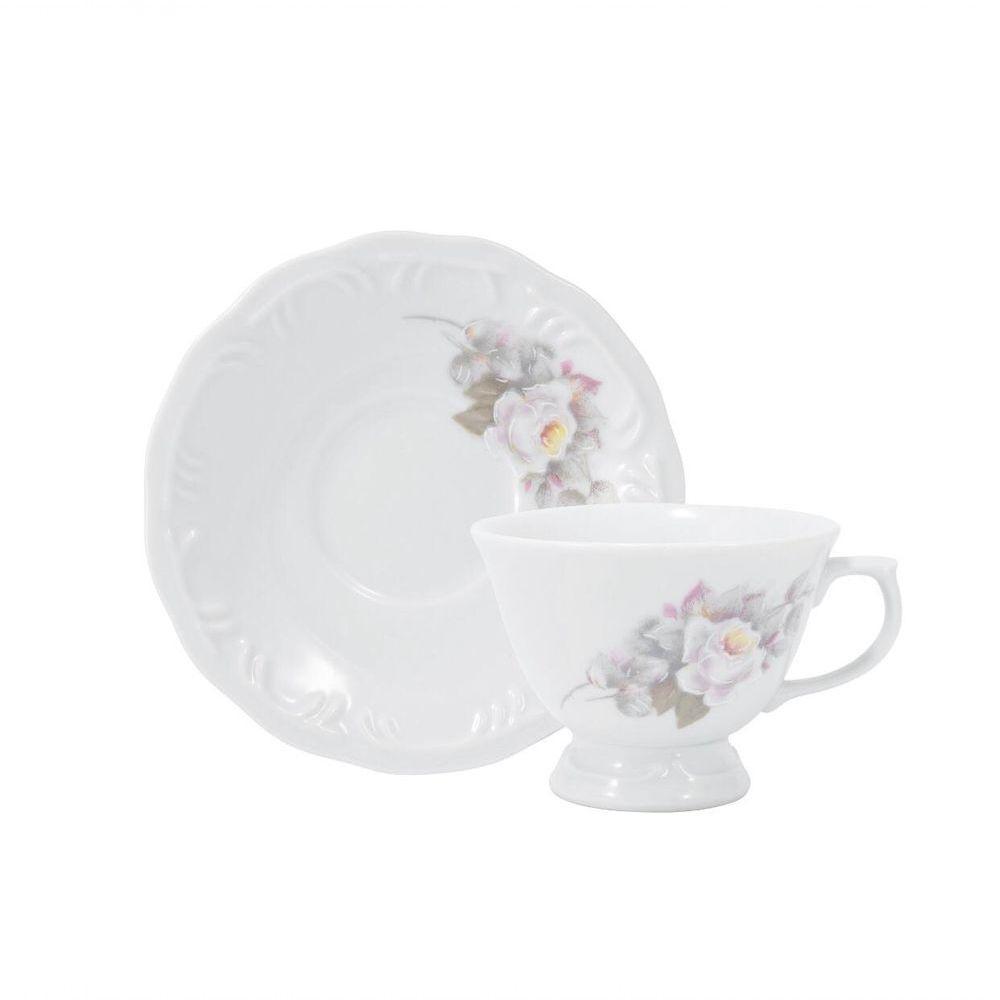 Conjunto De Xícara De Chá Com Pires 06 Peças Eterna Schmidt - 2