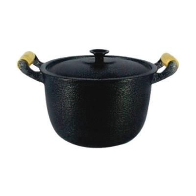 Caldeirão Alumínio Fundido Craqueado 30cm Alça Madeira 9.8L Diviforte