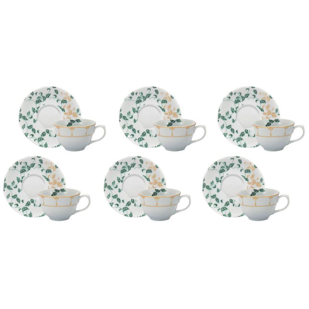 Conjunto De Xícara De Café Com Pires 06 Peças Outono Schmidt - 5
