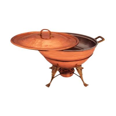 Rechaud Fogareiro Redondo Panela Banho Maria 5L Aquecimento Uniforme Metal Arte