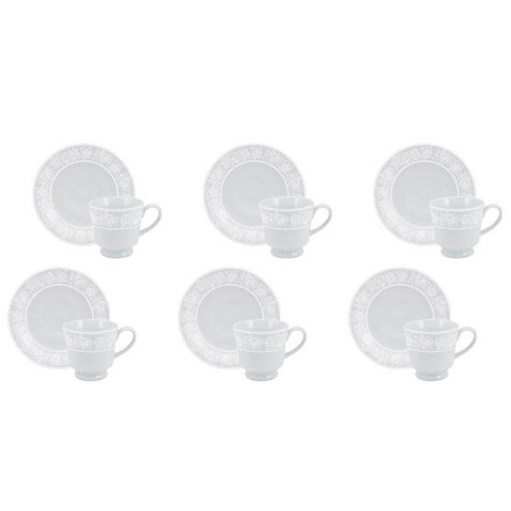 Conjunto De Xícara De Café Com Pires 06 Peças Noiva Schmidt - 1