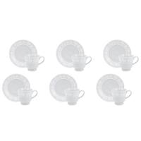 Conjunto De Xícara De Café Com Pires 06 Peças Noiva Schmidt - 1