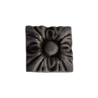 Florão Decorativo Quadrado Ferro Fundido N07 8,5x8,5cm Fundição São Cristóvão