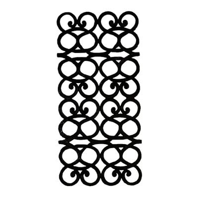 Grade Decorativa Inglesa Ferro Fundido 44x92CM Sacada Varanda Preta