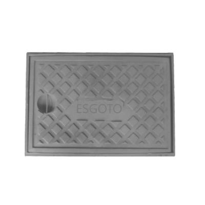 Tampa Tampão Articulado Ferro Fundido Incêndio 40x60cm Preto Fundição Unicláudio