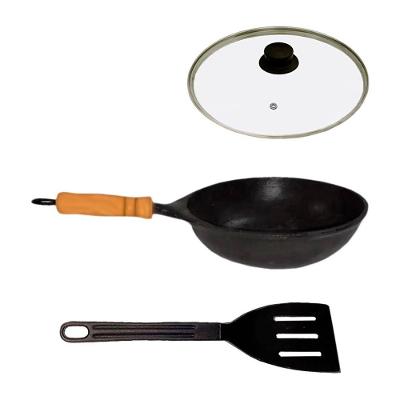 Frigideira Wok Antiaderente Alumínio 20cm Tampa Vidro Cabo Ergonômico Preta Alumínios Vitória