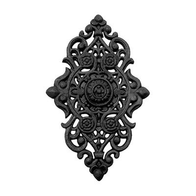 Florão Grande Ornamento em Ferro Fundido 57x38cm Fundição Unicláudio