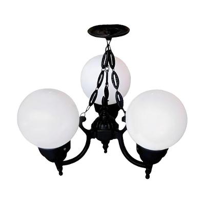 Lustre de Teto Colonial Califórnia Corrente em Alumínio Fundido Luminárias N. Sra. da Guia
