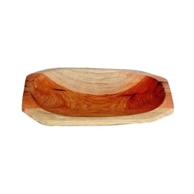 Gamela Petisqueira Caiacão Madeira Maciça 27x15CM Amadeirado Colher de Pau