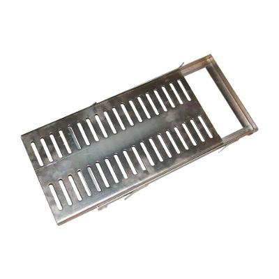Ralo Grelha com Caixilho Aço Galvanizado 2MM 15x50cm Inox Metasal