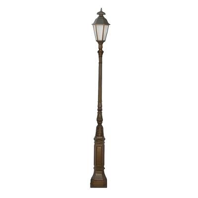 Poste para Jardim Colonial Viena 3,29m Alumínio e Vidro Luminárias N. Sra. da Guia