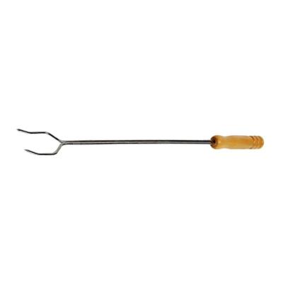 Garfo para Churrasco Cabo de Madeira 35CM Aço Inoxidável Aramefer