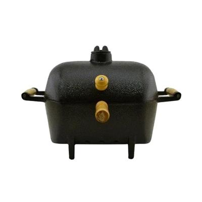 Mini Churrasqueira a Bafo Alumínio Fundido Craqueada Portátil Dourada Gaspar