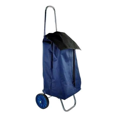 Carrinho de Compras com Bag de Tecido 33x52CM com Rodas Aramefer