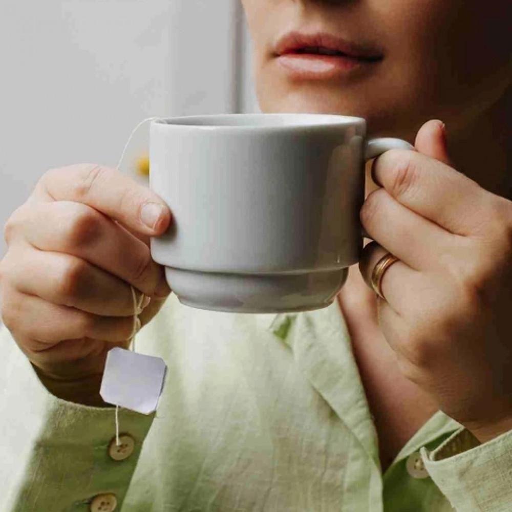 Jogo De Xícara De Chá Empilhável 200 Ml Porcelana Branca - 5