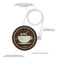 Jogo 2 Em 1 Aquecedor Xicara Base Usb Caneca Agata Prana - 3