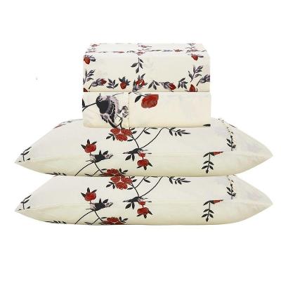 Jogo de Lençol Queen Primor 4 Peças 100% Poliéster Floral Lilly Home Enxovais