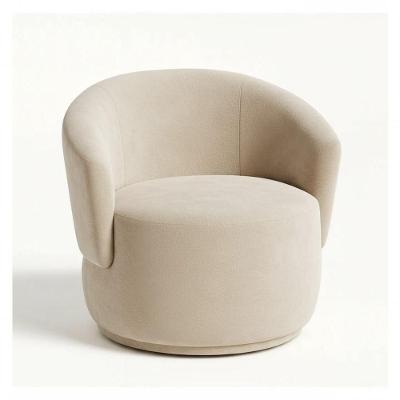 Poltrona Orgânica Consultório Design Moderno Veludo Bege Tatite Decor