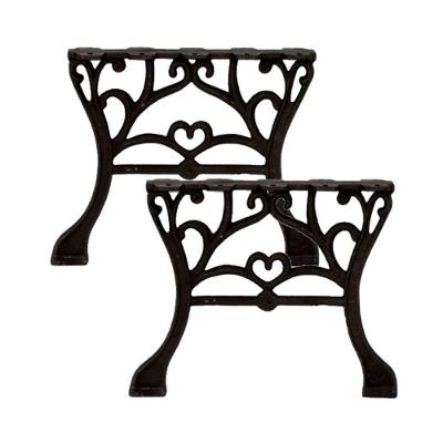 Par Pé de Mesa Francesa Ferro Fundido 38cm Fundição São Cristóvão