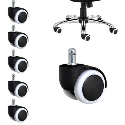 Kit 5 Rodinhas para Cadeira de Escritório Moderno Resistente Preto AB Mídia