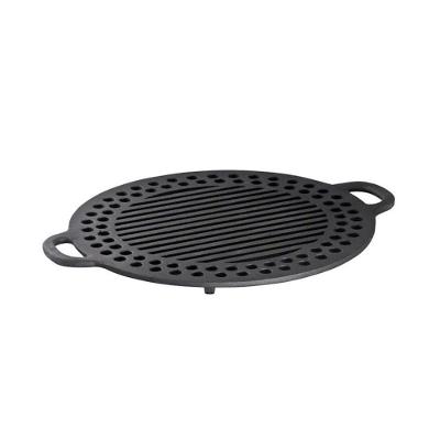 Grelha Redonda Gengis-kan Ferro Fundido 32CM Calor Uniforme Preta Libaneza