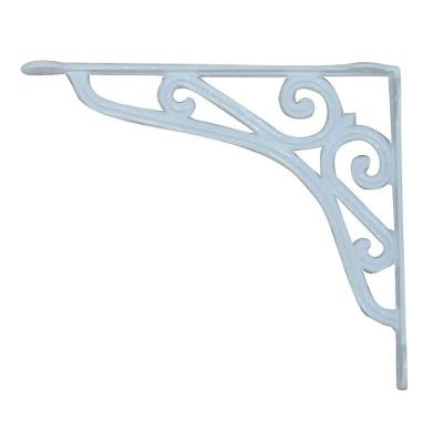 Cantoneira Mão Francesa E-034 Suporte de Parede 20x15cm Branco Ouro Minas