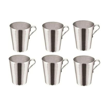 Kit 6 Copos de Alumínio Reforçado com Alça 300ML para Escola Continental