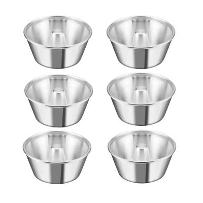 Kit Forma de Mini-pudim 200ML Fundo Reto Bordas Largas Cozinha Continental