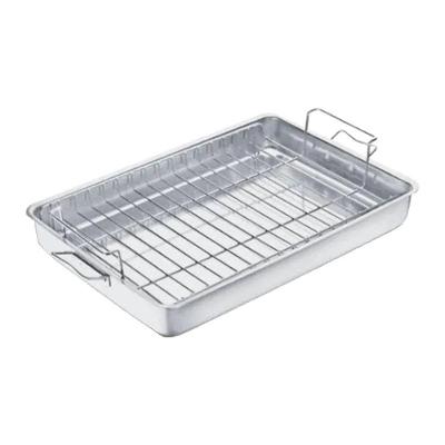 Tabuleiro com Grelha Continental 38x27cm Elevada Assado Uniforme