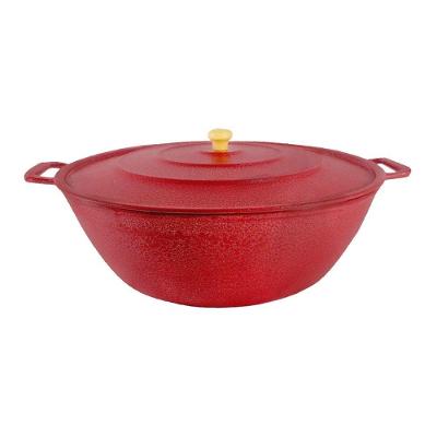 Tacho Restaurante Alumínio Fundido Craquelado Vermelho 40CM Diviforte