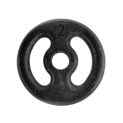 Anilha Ferro Fundido 2,0kg com Alça Lateral Preta Anilhas Fitness