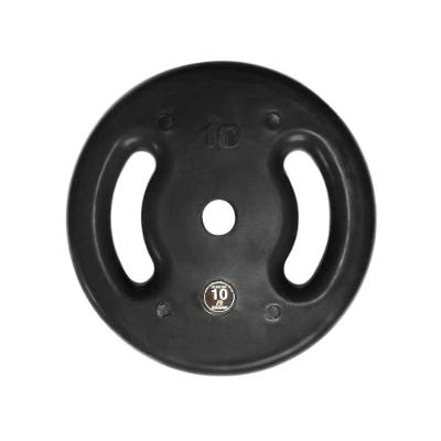 Anilha Ferro Fundido Injetada Alça Lateral 10kg Treino Funcional Preta Anilhas Fitness