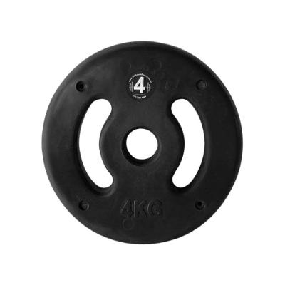Anilha Ferro Fundido Injetada Alça Lateral 4,0kg Preta Anilhas Fitness