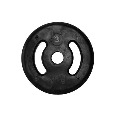 Anilha Ferro Fundido Injetada Alça Lateral 3kg Preto Anilhas Fitness